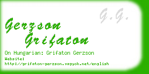 gerzson grifaton business card